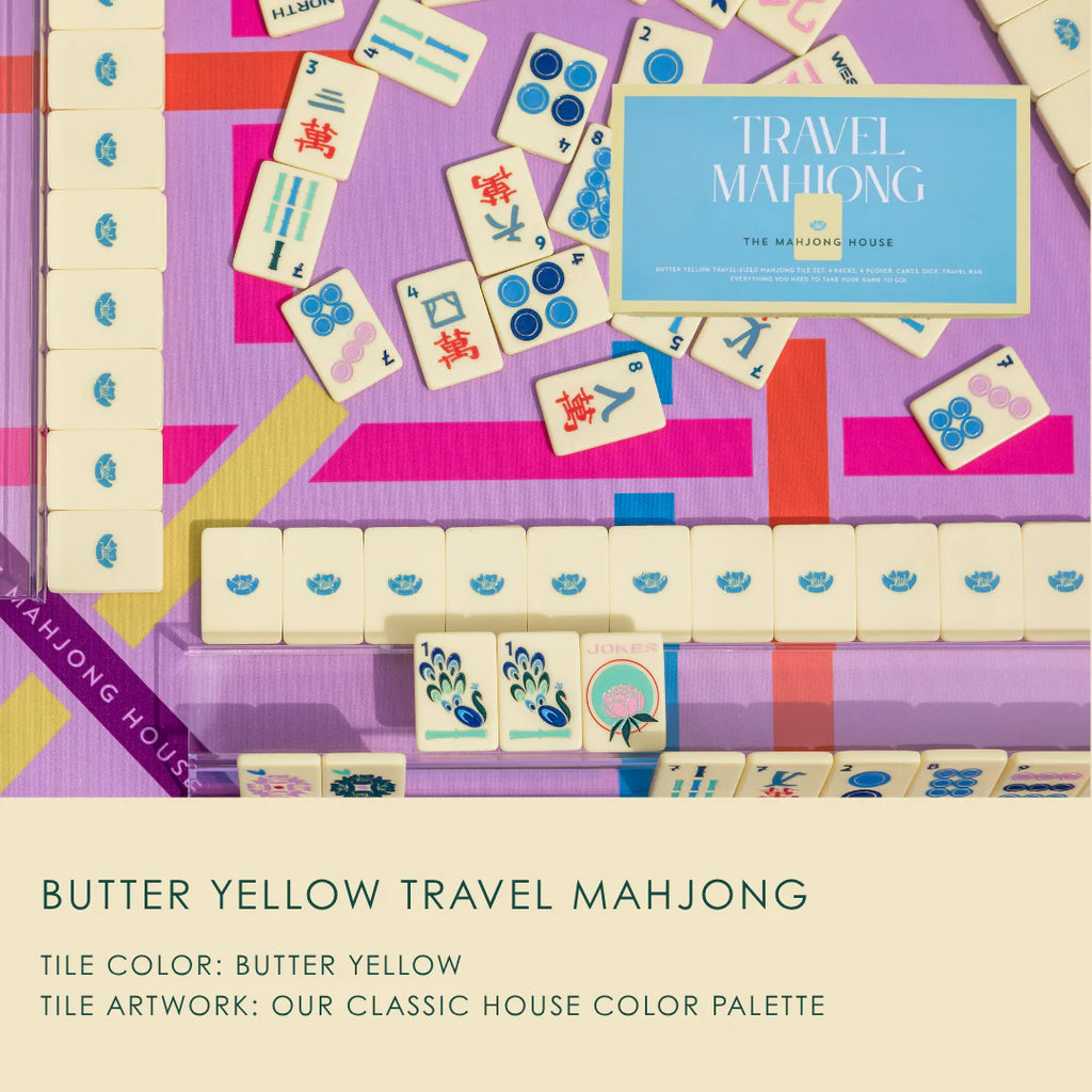 The Mahjong House | Butter Yellow Travel Mahjong Set