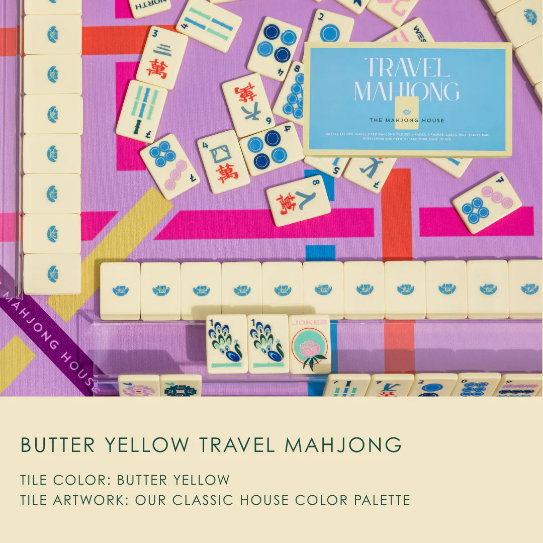 The Mahjong House | Butter Yellow Travel Mahjong Set