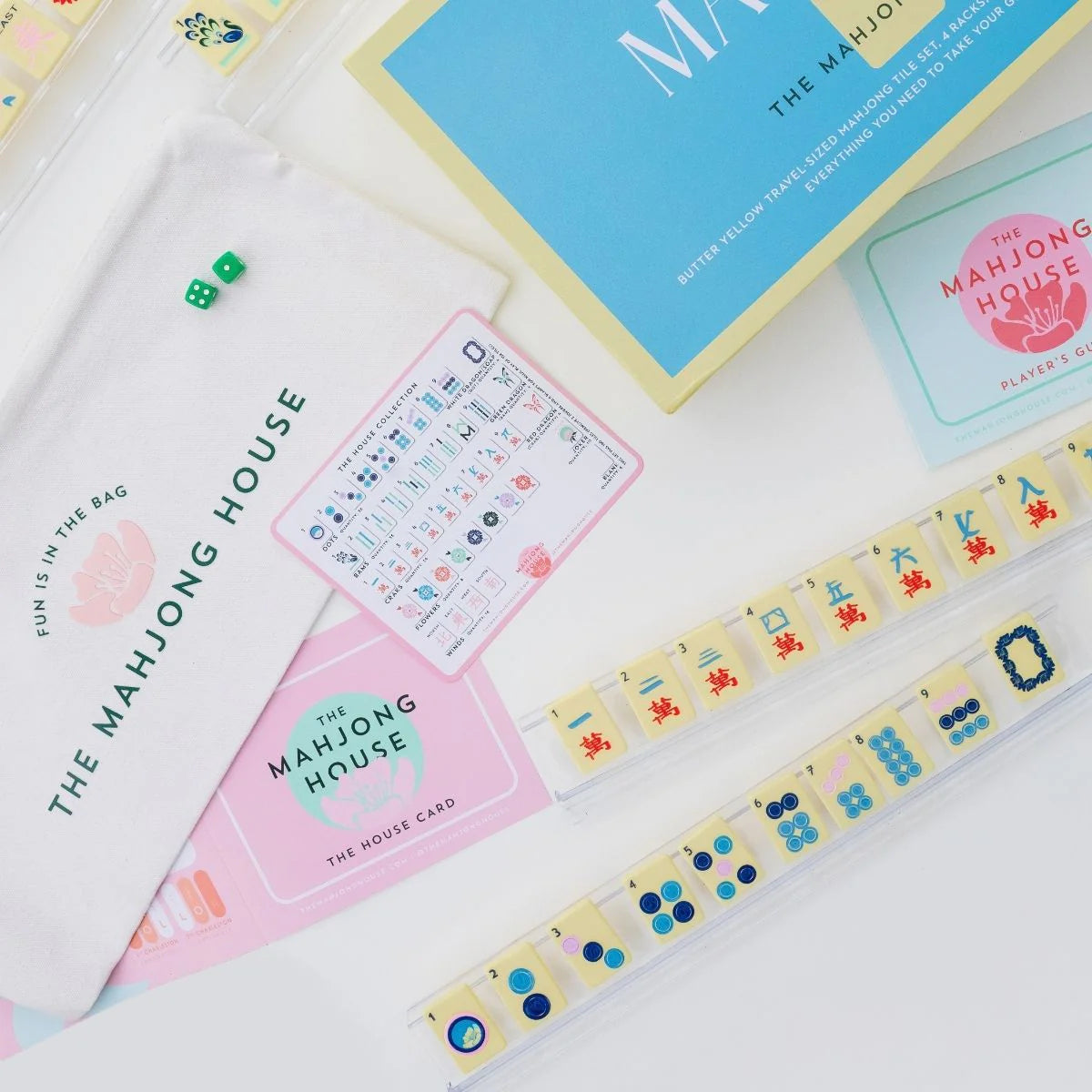 The Mahjong House | Butter Yellow Travel Mahjong Set