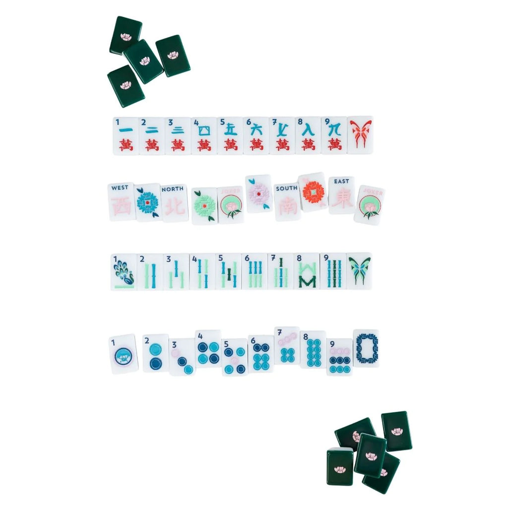 The Mahjong House - Green & White House Tiles