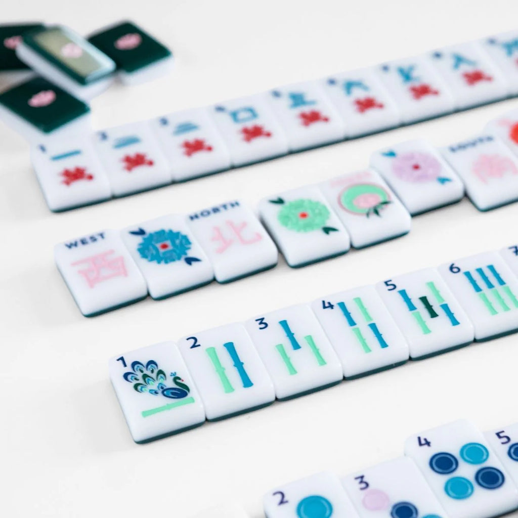 The Mahjong House - Green & White House Tiles