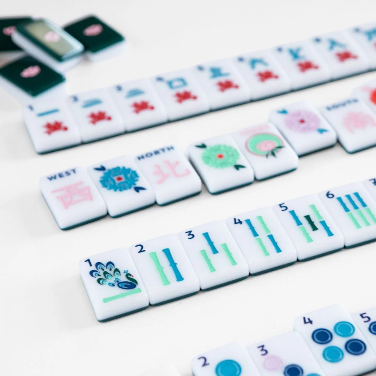 The Mahjong House - Green & White House Tiles