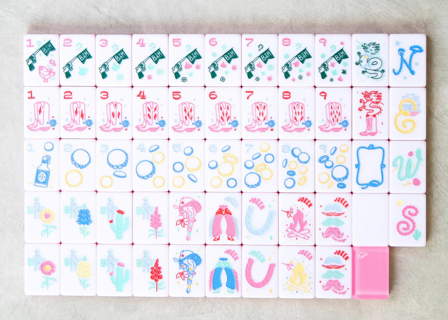 Miss Mahjong | Miss Cowgirl: Mahjong Tile Set