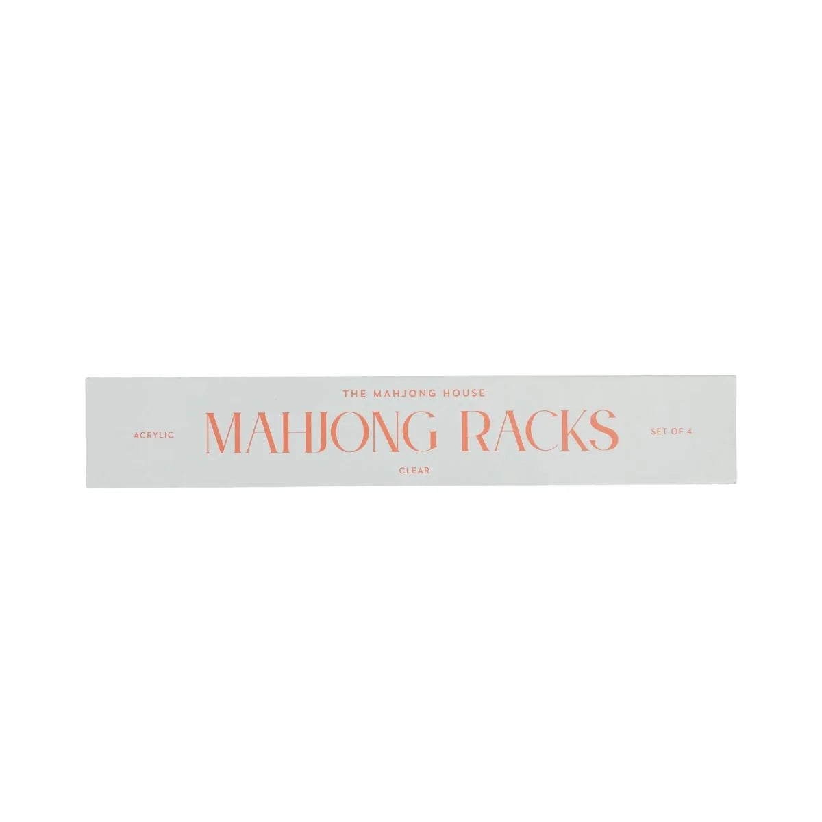The Mahjong House | Set of 4 Clear Mahjong Racks