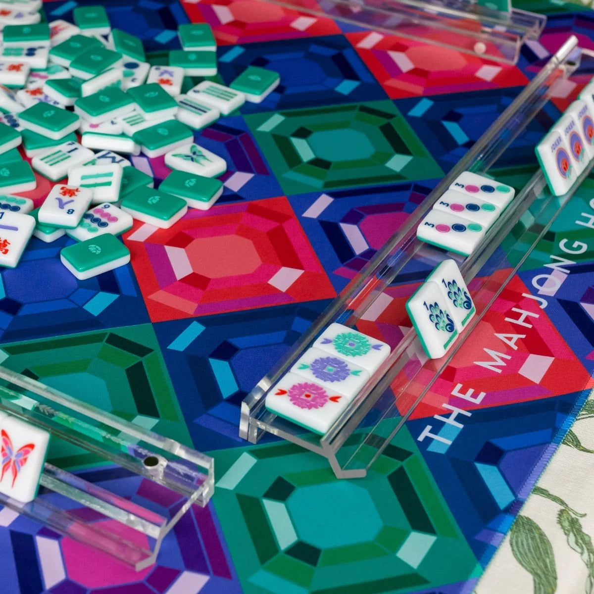 The Mahjong House | Set of 4 Clear Mahjong Racks