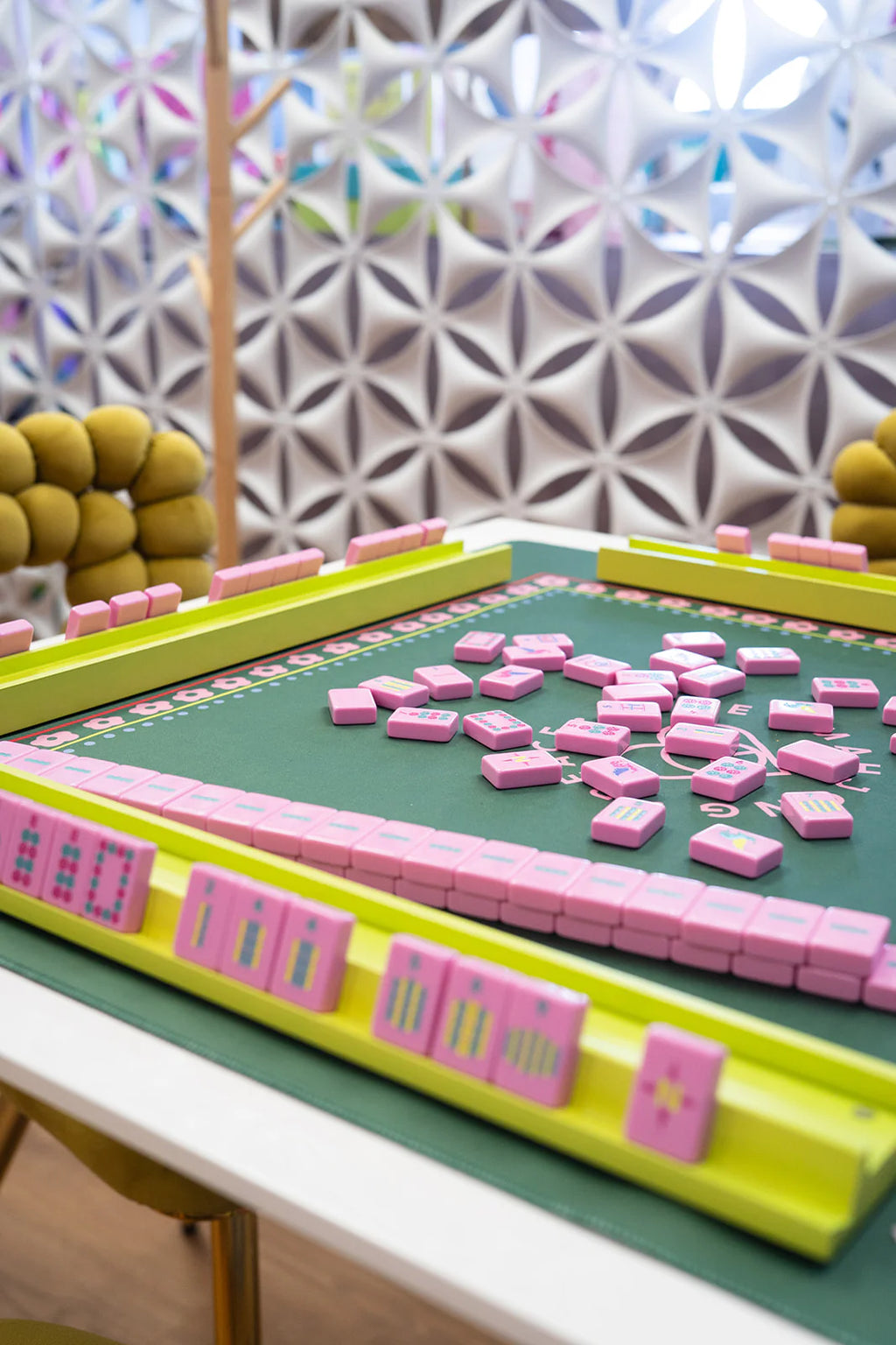 Peace Love Mahjong | OG Pretty in Pink Mahj Tiles + Tile Pouch