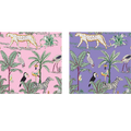 Bespoke Mahjong | DOUBLE-SIDED MAT | Double the Fun/Dhonk & Bespoke Collab Jungle Mat - SPRING PINK & LILAC